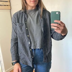 Old Navy black and white flannel
